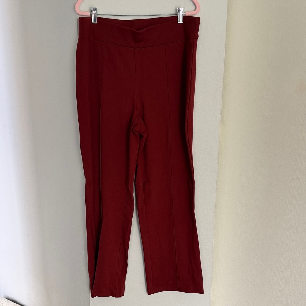 Jones New York Women’s Burgundy pull on Ponte pants Size 1X